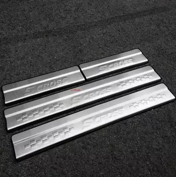 Накладки на внешние пороги для Suzuki SX 4 (2014 - 2016)