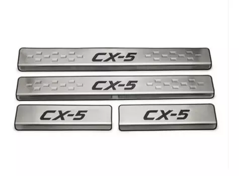 Накладки на внешние пороги Optimal для Mazda CX-5 (2011 - 2015)