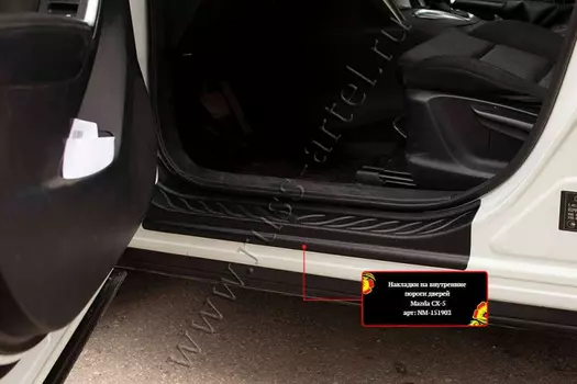 Накладки на внутренние пороги дверей задних дверей (2 шт.)