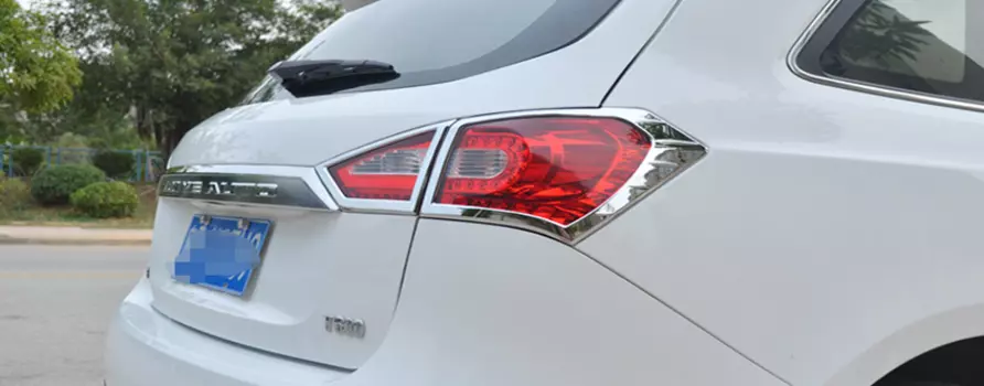 Накладки на задние фары (хром) для Zotye T600