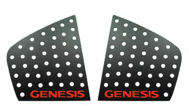 Накладки на задние форточки с надписью "Genesis" для Hyundai Genesis DH (2014 - 2017)