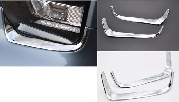 Накладки на задние ПТФ (хром) для GAC Trumpchi GS8 2018, 2019, 2020