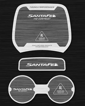 Накладки в нишу подстаканников и боксы для Hyundai Grand Santa Fe (2012 - 2018)