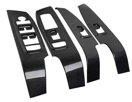 Накладки в салон / снаружи (черный карбон) для Jeep Сherokee 2015 -