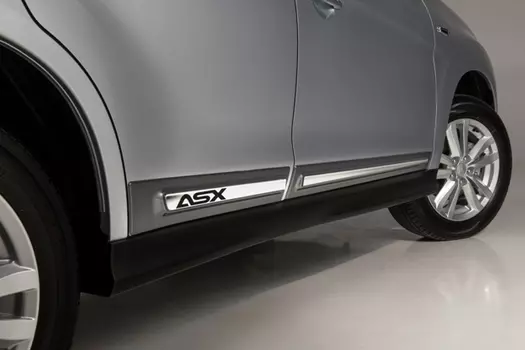 Наклейка на боковой молдинг двери (хром, логотип "ASX") Mitsubishi MZ314583 для Mitsubishi ASX 2016 -