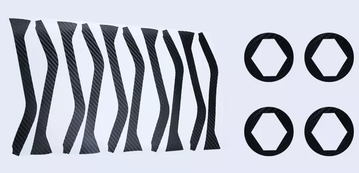 Наклейки на колеса (черный карбон) BNX160929 для Renault Koleos 2017 -