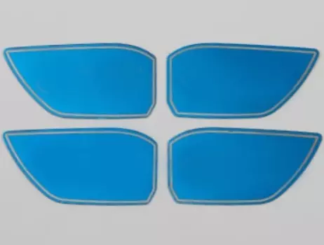 Наклейки в дверные ниши (синие) Honda CRV 2020-