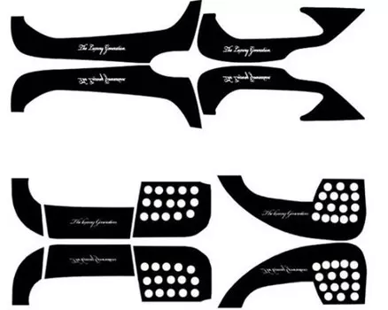 Наклейки защитные на низ дверей для Hyundai Genesis DH (2014 - 2017)