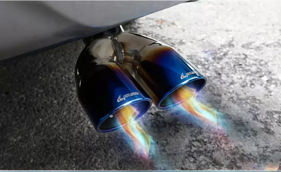 Насадки на выхлопную трубы двойные DOUBLE для Mitsubishi Outlander 3