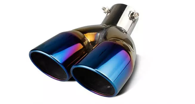 Насадки на выхлопные трубы двойные KIA Rio 2017 -