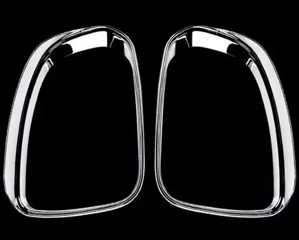 Окантовка боковых зеркал с козырьком (хром)