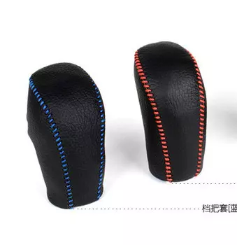 Оплетка ручки переключения передач (кожа) для Санта Фе 4 (Hyundai Santa Fe 2018 - 2019)