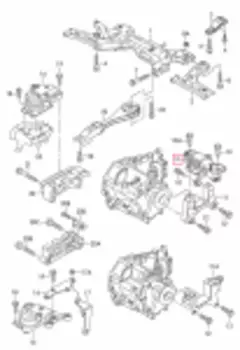 Опора коробки передач