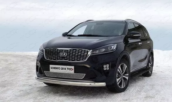 Передняя защита TCC KIASORPR18-13 / KIASORPR18-12 / KIASORPR18-14 / KIASORPR18-15 для KIA Sorento Prime 2018 -