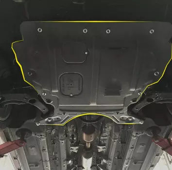 Пластиковая защита двигателя с технологическими отверстиями для Geely Emgrand GS (2019, 2020, 2021)