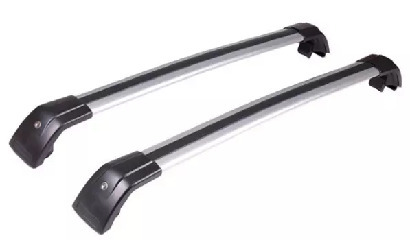 Поперечины на крышу (серебристо-черный) для Geely Atlas 2018 -
