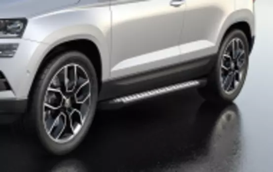 Порог-площадка "Bmw-Style" Skoda Karoq 2020 (Шкода Карок)