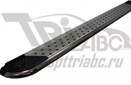 Пороги алюминиевые (Opal) для Renault Kaptur 2016 -