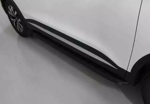 Пороги алюминиевые с пластиковой накладкой TCC CHERTIG7P20-31BL Chery Tiggo 7 Pro 2020