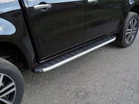 Пороги алюминиевые с пластиковой накладкой TCC MERXCL18-17AL Mercedes-Benz X-Class 2018-