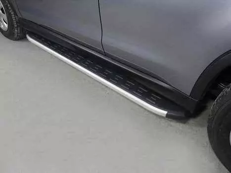 Пороги алюминиевые с пластиковой накладкой TCC MITSASX13-14AL Mitsubishi ASX 2017