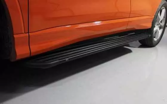 Пороги алюминиевые "Slim Line Black" TCC AUDIQ319-11B Audi Q3 2019-