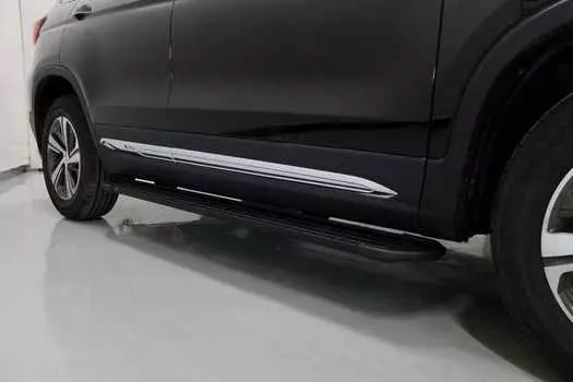 Пороги алюминиевые "Slim Line Black" TCC CHANCS7520-25B Changan CS75 2020