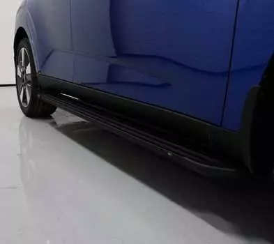 Пороги алюминиевые "Slim Line Black" TCC KIASOUL19-15B Kia Soul 2019-