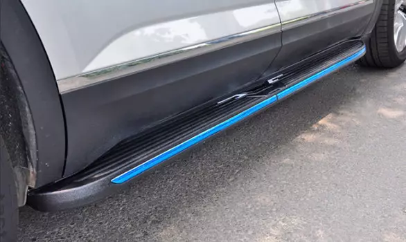 Пороги боковые подножки FS (синий) для Volkswagen Teramont