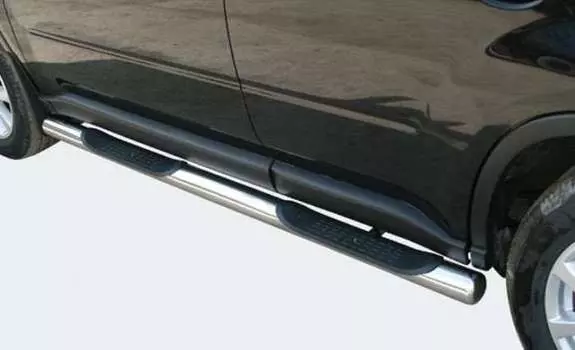 Пороги d-76 со вставками для ноги Технотек JGC14_2.2 JEEP Grand Cherokee (4G) WK2 рест. 2013-