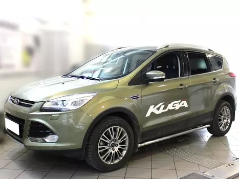 Пороги (окантовка штатного порога) d-53 Технотек FK2013_3 для Ford Kuga 2017-