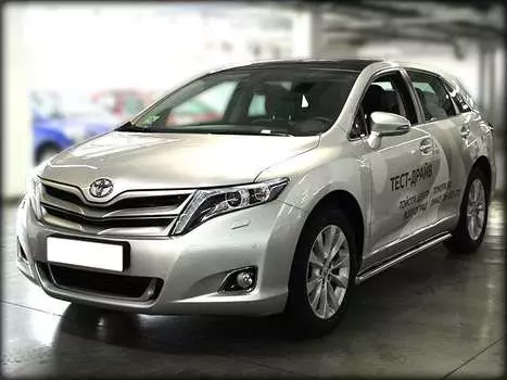 Пороги (окантовка штатного порога) d-53 Технотек TV13_2 Toyota Venza (1G) рест. 2012-
