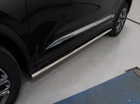 Пороги овальные с накладкой TCC CHERTIG7P20-21 Chery Tiggo 7 Pro 2020