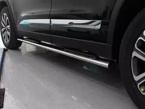 Пороги овальные с накладкой TCC CHERTIG820-30 Chery Tiggo 8 2020