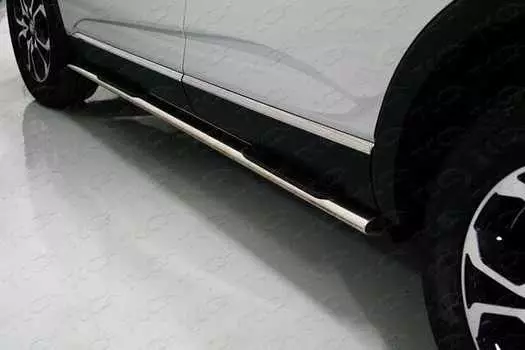 Пороги овальные с накладкой TCC RENARK19-18 Renault Arkana 2019-