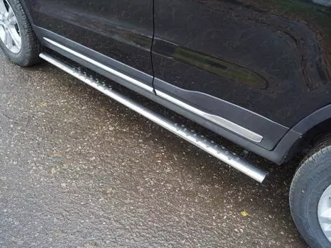 Пороги овальные с проступью TCC GEELEATL18-27 Geely Atlas 2018-