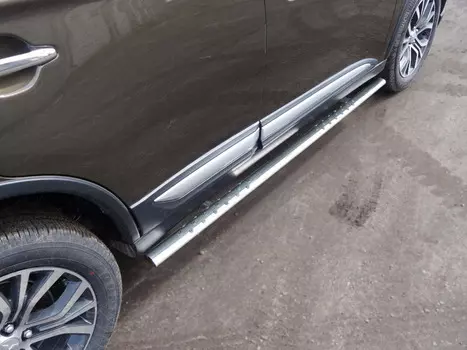 Пороги овальные с проступью TCC MITECLCR18-18 Mitsubishi Eclipse Cross 2018-