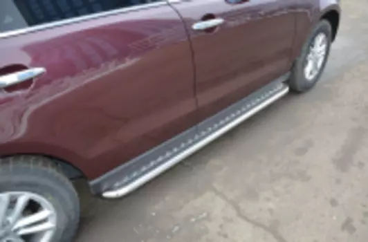 Пороги с накладным листом 53 мм для Zotye T600 2013 - 2018