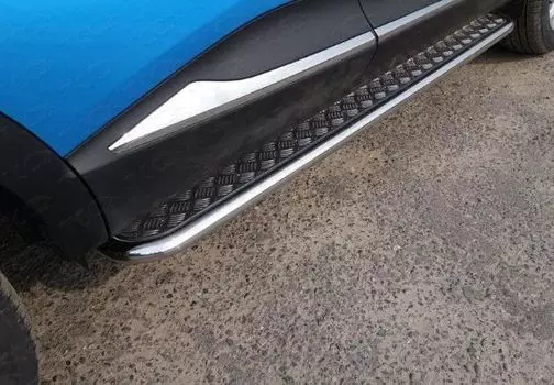 Пороги с площадкой 42,4 мм для Renault Kaptur 2016 -