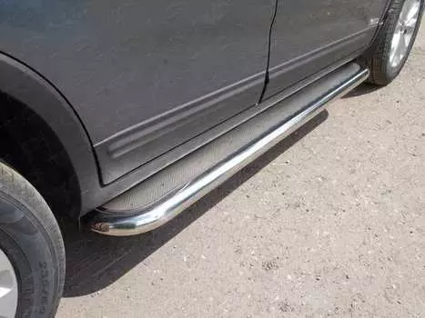 Пороги с площадкой (нерж. Лист, 60,3 мм) TCC KIASOR12-21 Kia Sorento 2012-2020