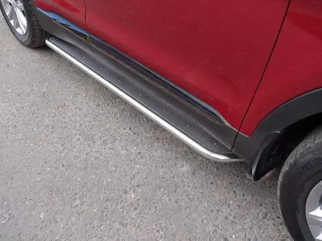 Пороги с площадкой TCC HYUNSF18-19 Hyundai Santa Fe 2018-