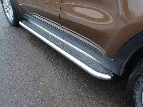 Пороги с площадкой TCC KIASPORT16-14 Kia Sportage 2016-2018