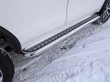 Пороги с площадкой TCC TOYFORT17-28 Toyota Fortuner 2017-