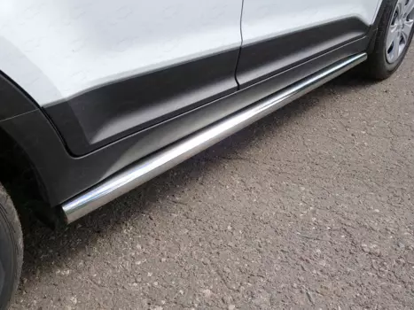 Пороги труба 60,3 мм ТСС для Hyundai Creta 2016 -