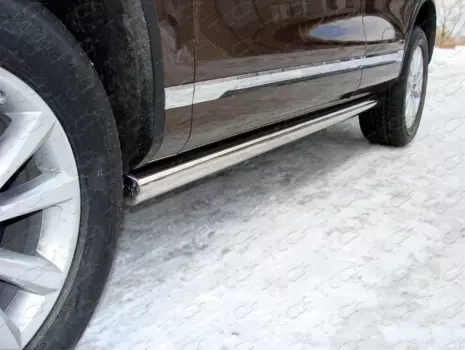 Пороги труба 76,1 мм ТСС для VW TOUAREG (2014-2018)