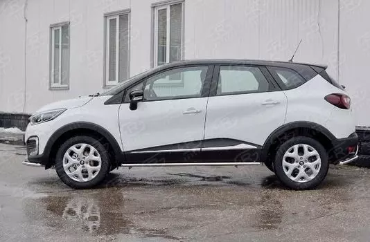 Пороги труба d42 (вариант 3) для Renault Kaptur 2016 -