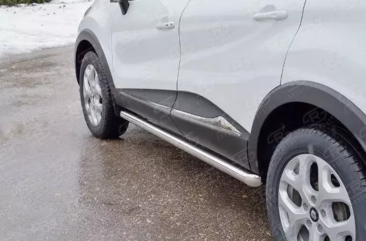 Пороги труба d63 (вариант 1) для Renault Kaptur 2016 -