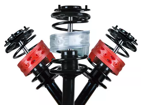 Проставки в стойки амортизаторов для Санта Фе 4 (Hyundai Santa Fe 2018 - 2019)