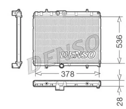 Радиатор охлаждения двигателя NIPPON DENSO DRM21057 для Citroen C4 Седан 2013 - 2016