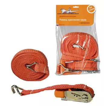 Ремень крепления груза с храповиком (длина 6 м, грузоподъемность 1 тонна) Airline AS-T-04